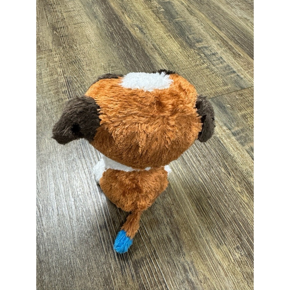 Ty Beanie Boo Plush Duke the Dog Stuffed animal Brown White Big Glitter Eyes 6in - Picture 7 of 9
